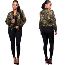 C6245 fall fashion women 2020 camo short jacket ladies leather jackets